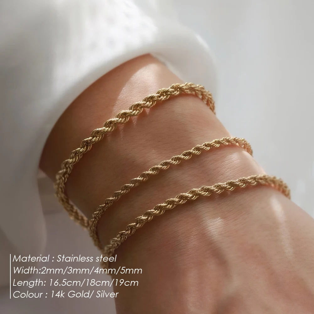 Voguue Gold Rope Luxe Bracelet