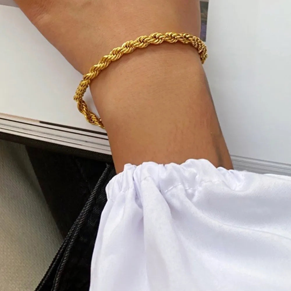 Voguue Gold Rope Luxe Bracelet