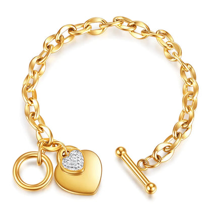 Voguue Golden Heartbeat Bracelet Bangle